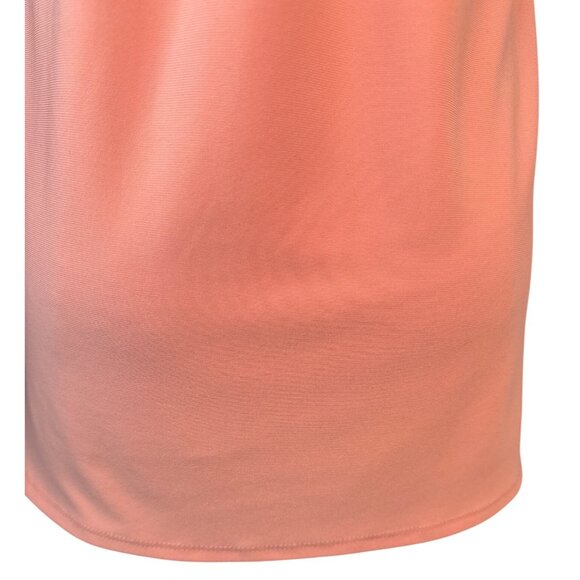 2/$30 White House Black Market XSP Coral Blouse Ruffled V-Neck Rhinestone Button - Picture 10 of 12